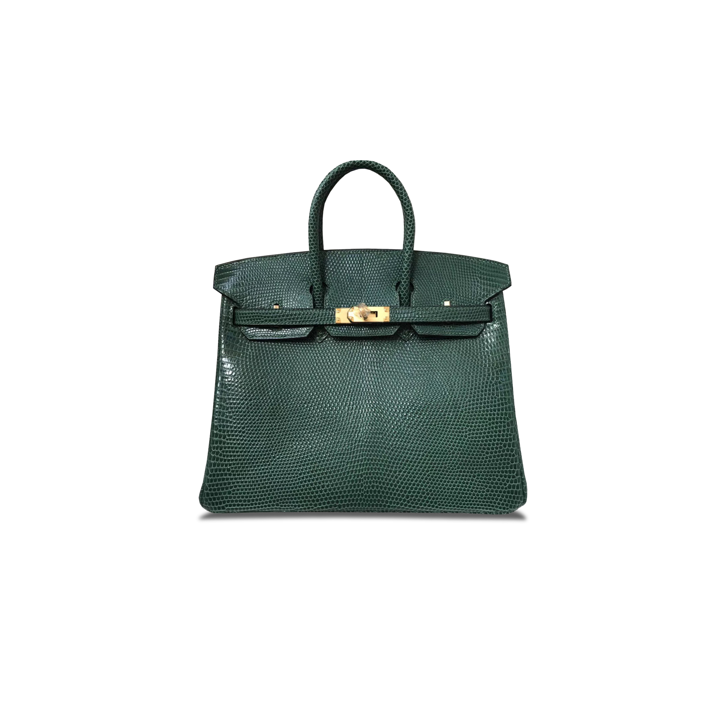 H**mes master birkin 25 lizard malachite green gold buckle h028352ca21 (25*20*13cm)
